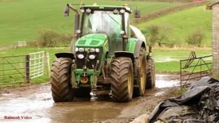 Plenty of Action with Winter Work Slurryspreading Silage Loading etc [upl. by Eelatan]