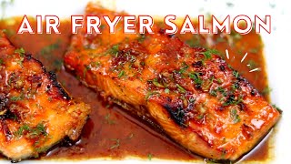 The Easiest Air Fryer Honey Glazed Salmon Recipe [upl. by Eisnyl]