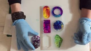 13 Maken van Epoxy hangers Making of Resin Pendants [upl. by Oznole]