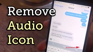 Remove the Audio Recording Button in the Messages App on iOS 8 HowTo [upl. by Caine589]