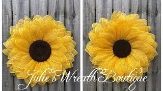 Fall Sunflower Wreath  Flower Center Tutorial  FB Live Replay [upl. by Bencion690]