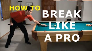 Pool BREAK SHOT Technique Advice  How to Break [upl. by Alabaster716]