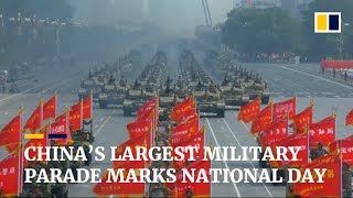 Chinas largest military parade marks National Day [upl. by Eillom]