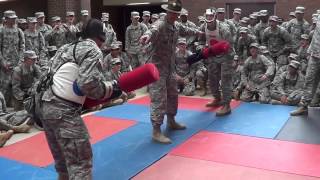 Army Basic Training pugilstick training [upl. by Enelym]