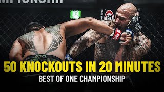 ONE Championship 50 Knockouts In 20 Minutes [upl. by Nimar]