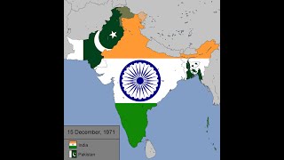 The Indo  Pakistani War of 1971 with Flags Every Day [upl. by Anirbes]