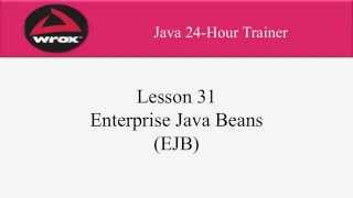 5 Wrox  Enterprise Java Beans EJB Tutorial Overview  Examples [upl. by Joana]