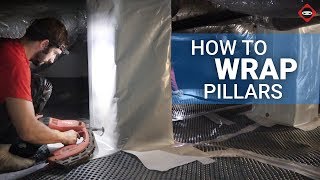 How To Wrap Crawl Space Pillars With Vapor Barrier Part 1 [upl. by Griffith]