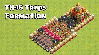 Level 1 Troops vs TH16 Traps  Clash of Clans [upl. by Panter946]