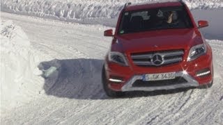 2013 Mercedes GLK 350 on Snow [upl. by Arinayed]