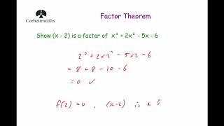 Factor Theorem  Corbettmaths [upl. by Apul939]