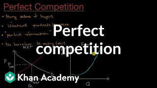 Perfect competition  Microeconomics  Khan Academy [upl. by Ydda]