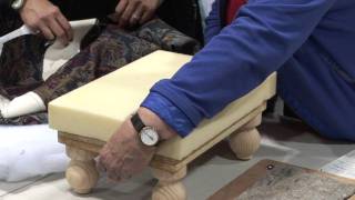 Upholster a Footstool Lesson with Evelyn Bouma [upl. by Aggappera]