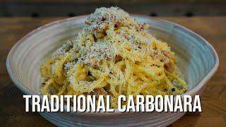 Traditional Spaghetti Carbonara Recipe  The Right Way [upl. by Navarro]