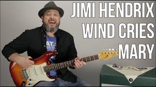 Jimi Hendrix Wind Cries Mary Electric Guitar Lesson  Tutorial [upl. by Tatia977]