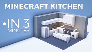 3 Minute Minecraft Kitchen Build Tutorial [upl. by Eojyllib41]