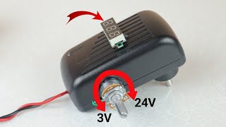 Turn Any Fixed Voltage Adapter to Variable Voltage Output 3V  24V [upl. by Cyrill]