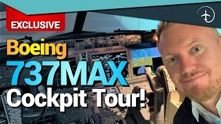 Boeing 737MAX Cockpit Tour [upl. by Eelytsirk]