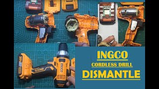 INGCO CORDLESS DRILL DISASSEMBLY DISMANTLE andresjuan [upl. by Ingvar]