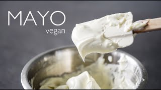 THICK vegan Mayo Recipe made from CHICKPEAS aquafaba [upl. by Suoivatram]