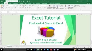 Calculating Market Share in Excel [upl. by Mcfarland]