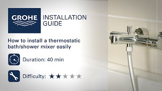 Install a GROHE thermostatic bathshower mixer [upl. by Atnovart773]