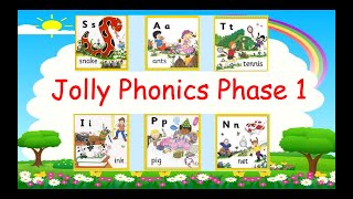 Jolly Phonics Phase 1 SATIPIN Review with Songs Vocabulary amp Interesting activities [upl. by Bree]