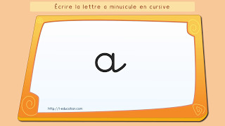 Écrire lalphabet Apprendre à écrire la lettre a minuscule cursive [upl. by Nylassej627]