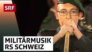 Militärmusik Rekrutenschule Schweiz  Basel Tattoo 2017  SRF [upl. by Tessi]