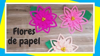 Flores de papel Faciles y rápidas en menos de 5 minutos [upl. by Alyose]