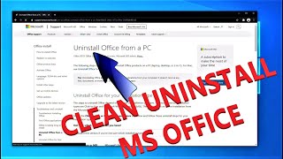 HOW TO CLEAN UNINSTALL MS OFFICE COMPLETELY  2021 [upl. by Aiclid]