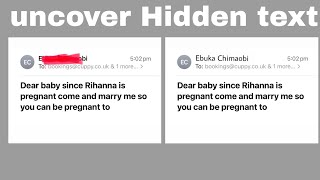 how to Uncover Hidden text [upl. by Paolo]