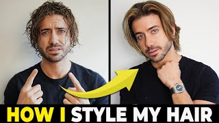 MENS HAIRSTYLE TUTORIAL  How To Style Medium Length Hair  Alex Costa [upl. by Idyh688]