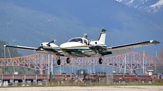 Piper PA34 Seneca II Approach and Landing [upl. by Iduj]