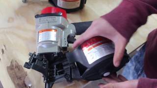 How to use Industrial Coil nailer [upl. by Ydnas]