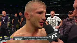 UFC 217 TJ Dillashaw Octagon Interview [upl. by Anirtik]