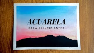 Acuarela para principiantes ¡pinta un atardecer [upl. by Nidla876]