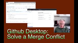 Github Desktop Solve a Merge Conflict [upl. by Gisele354]