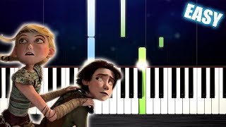 Romantic Flight How To Train Your Dragon  EASY Piano Tutorial by PlutaX [upl. by Burlie]