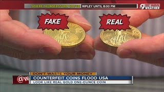 Counterfeit gold coins flood US [upl. by Ativet336]