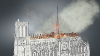 NotreDame of Paris official timelapse construction sequence [upl. by Ahsitauq561]