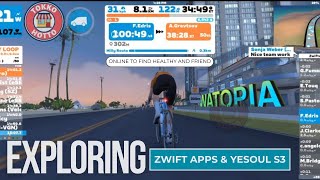 Exploring Zwift Apps with Smart Spinning Bike Yesoul S3 [upl. by Nalaf]