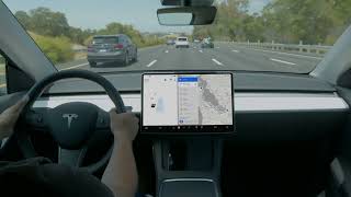 Tesla Model 3 amp Tesla Model Y  Navigate On Autopilot [upl. by Elocal]