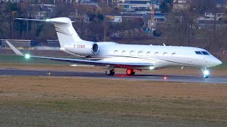 Gulfstream G650ER GDSMR TakeOff at Bern [upl. by Jonme]