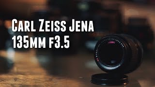 Vintage Lens Review Carl Zeiss Jena 135mm f35 MC [upl. by Nauqet189]