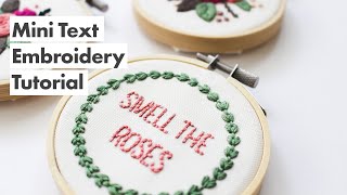 How To Stitch Small Letters Embroidery Tutorial [upl. by Trev792]