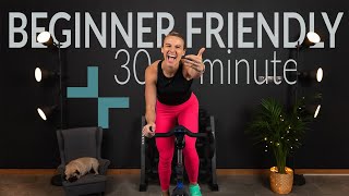 Friendliest Beginner Rhythm Indoor Cycling Class  30 minute [upl. by Lierbag891]