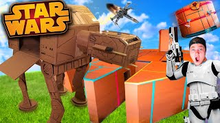 We Built The Star Wars Death Star Box Fort Challenge [upl. by Opiak133]