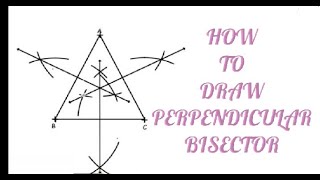 HOW TO DRAW PERPENDICULAR BISECTOR  GEOMETRICAL CONSTRUCTIONS [upl. by Baron]