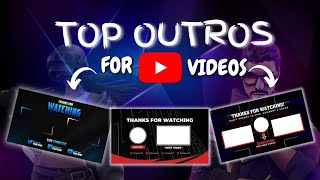 Top 10 YouTube Endscreen Template Outro Template For Free No Copyright  Free to Use [upl. by Halfdan430]